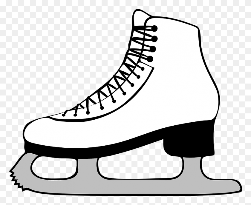 895x720 Ice Clipart Ice Skater - Free Clip Art Shoes