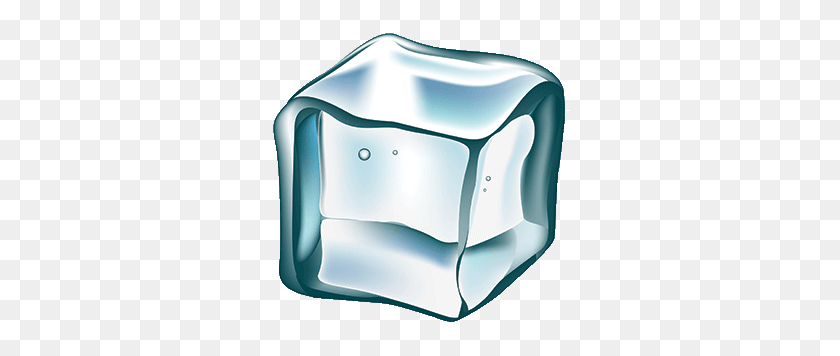 300x296 Физические Свойства Льда - Черно-Белый Клипарт Кубик Льда
