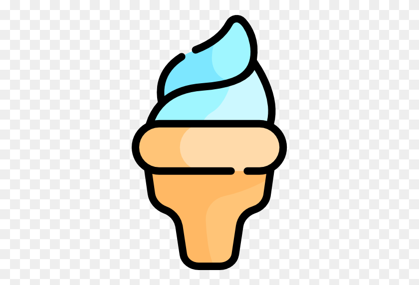 512x512 Ice Cream - Ice Cream Cone Clipart Black And White