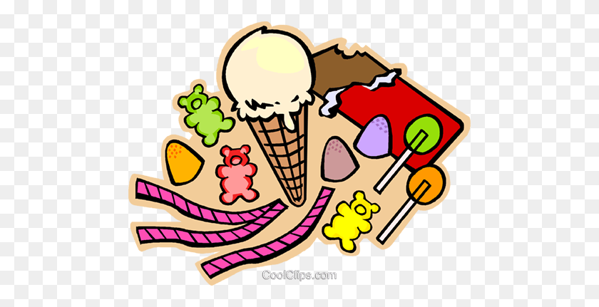 480x371 Ice Cream And Other Confections Royalty Free Vector Clip Art - Licorice Clipart