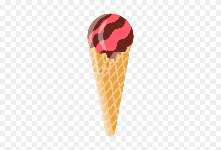 512x512 Ice Cream Ball In Cone - Ice Cream Cone PNG