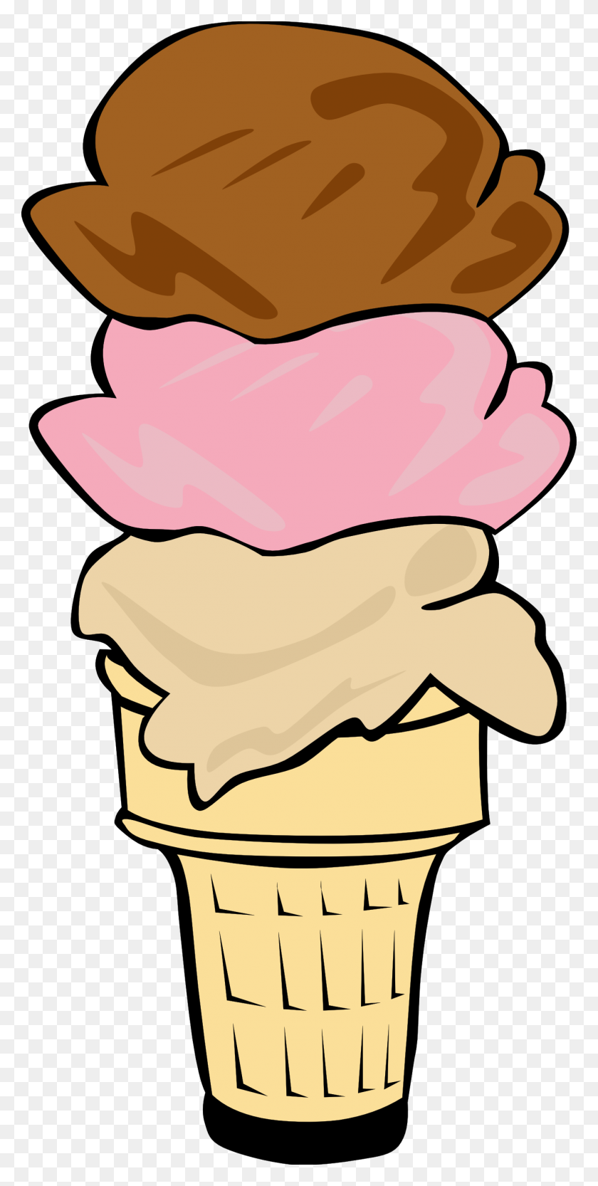 1331x2741 Ice Cream Clip Art Microsoft - Kids Eating Ice Cream Clipart