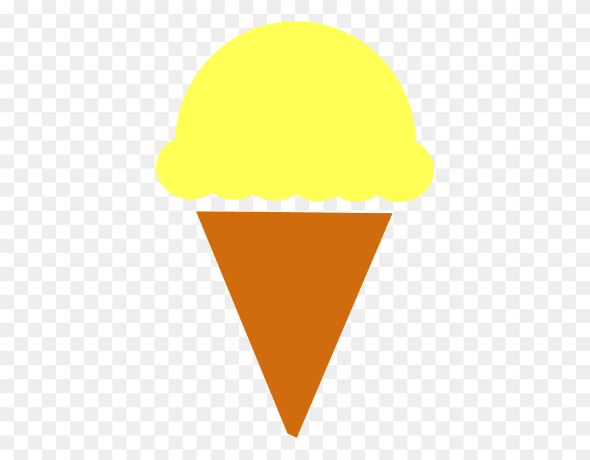 396x595 Ice Cream Clipart - Orange Cone Clipart