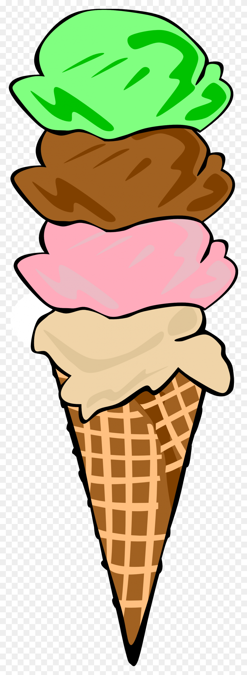 1332x3814 Мороженое. Посмотрите На Изображения Клипартов С Мороженым - Мороженое С Мороженым, Черно-Белое.