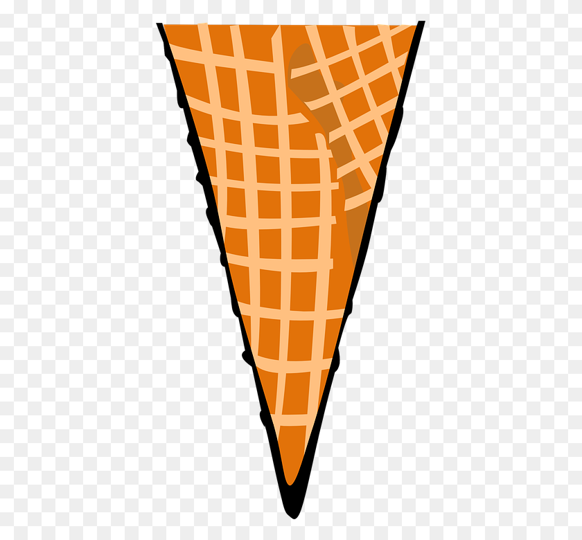 389x720 Ice Cream Clipart Waffle - Ice Cream Cone Clip Art