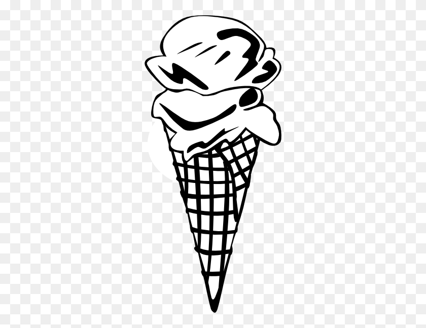270x587 Ice Cream Cone - Frozen Food Clipart