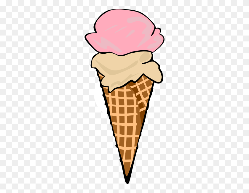270x592 Ice Cream Cone - Ice Cream Scoop Clipart