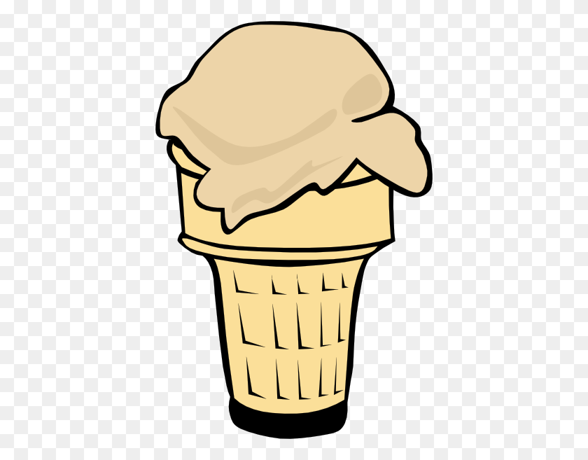 396x597 Ice Cream Cone - Icecream Cone Clipart