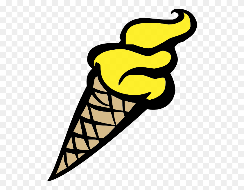 516x594 Ice Cream Cone Clip Art - Vanilla Clipart