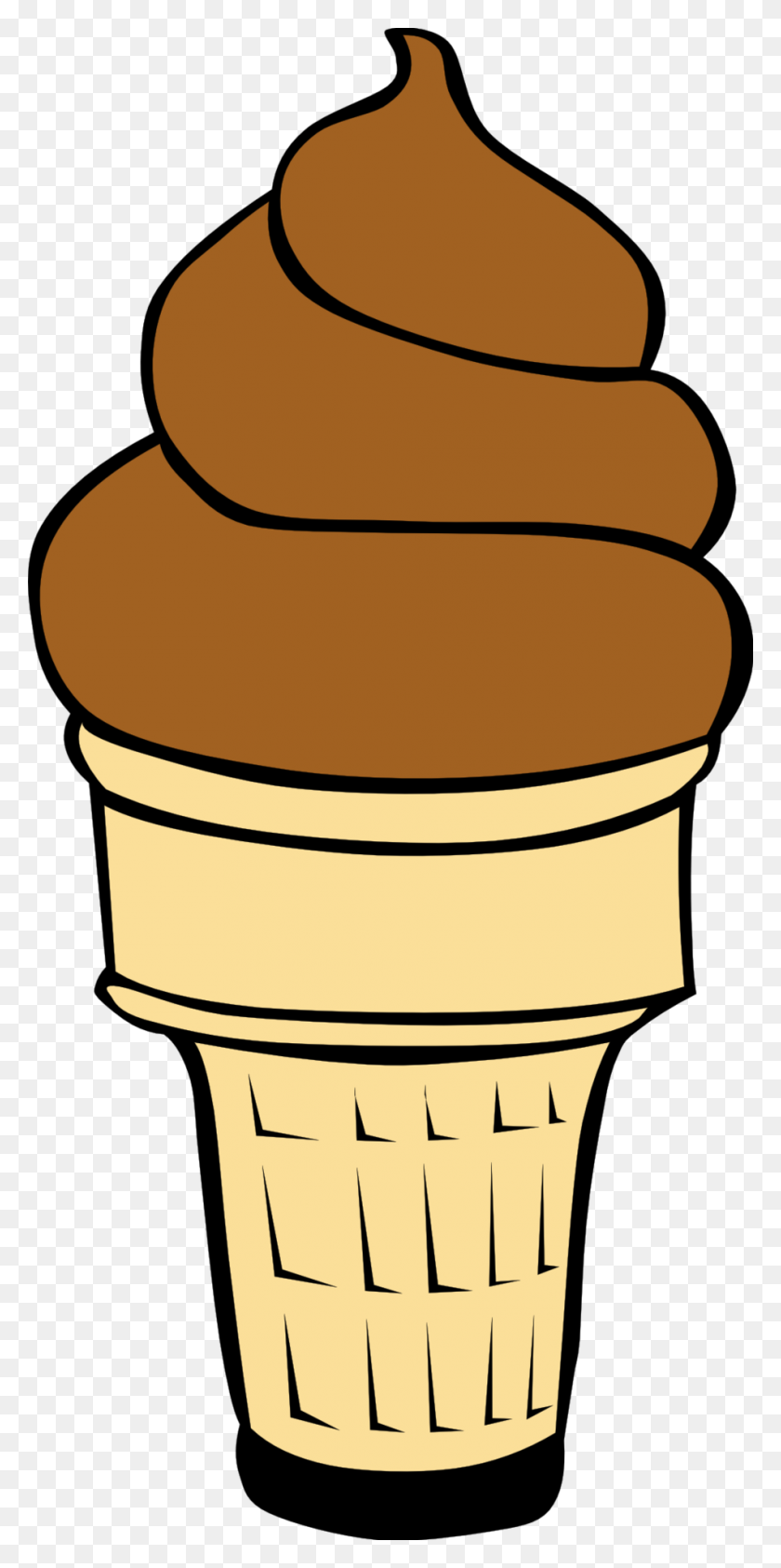 949x1978 Ice Cream Cone Clip Art - Brown Dog Clipart