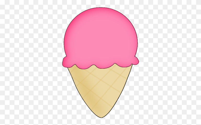 322x464 Ice Cream Cone Pink Ice Creamne Clip Art Pink Ice Creamne Image - Vanilla Ice Cream Clipart