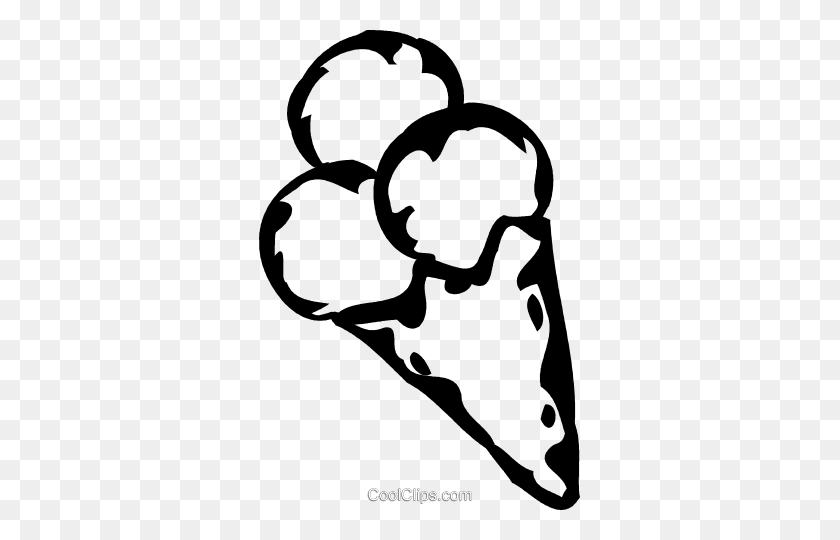 321x480 Конус Мороженого Клипарт Бесплатно Векторные Иллюстрации - Черно-Белый Клипарт Мороженого