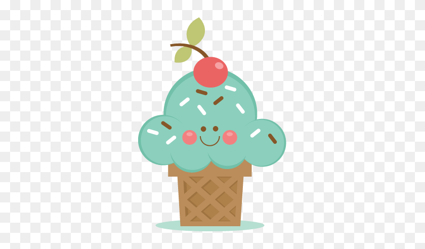 Ice Cream Cone Scrapbook Cute Clipart - Ice Cream PNG