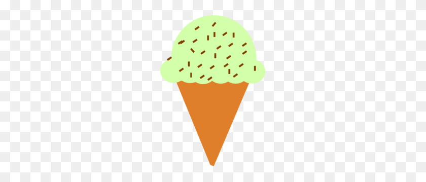 207x299 Ice Cream Cone With Sprinkles Clip Art - Orange Cone Clipart