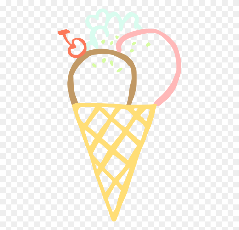 435x750 Мороженое Еда Десерт - Подавать Другим Клипарт