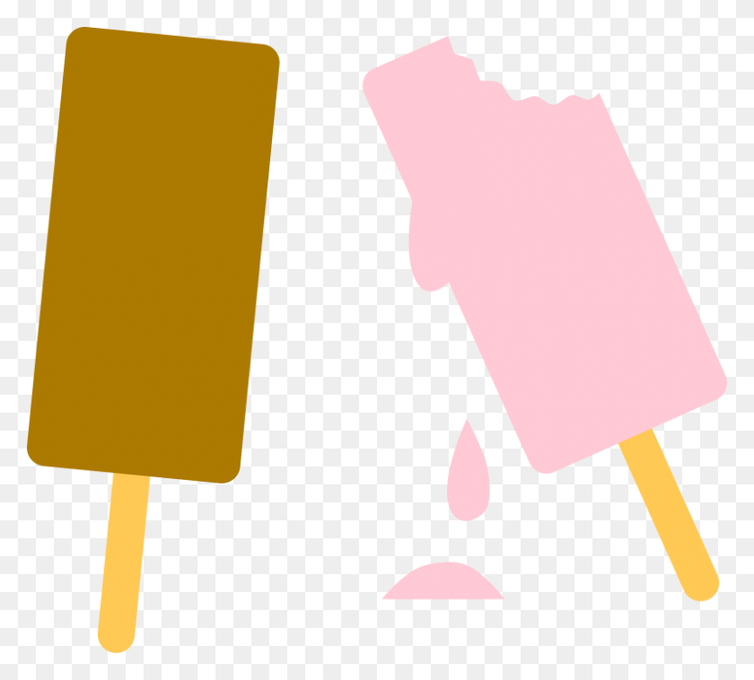 800x716 Ice Cream Cool And Refreshing, Chocolate And Strawberry Taste - Taste Clipart