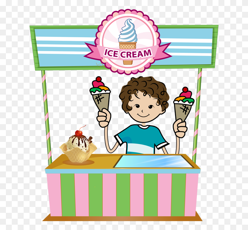 640x718 Ice Cream Parlor Clipart - Ice Cream Shop Clipart