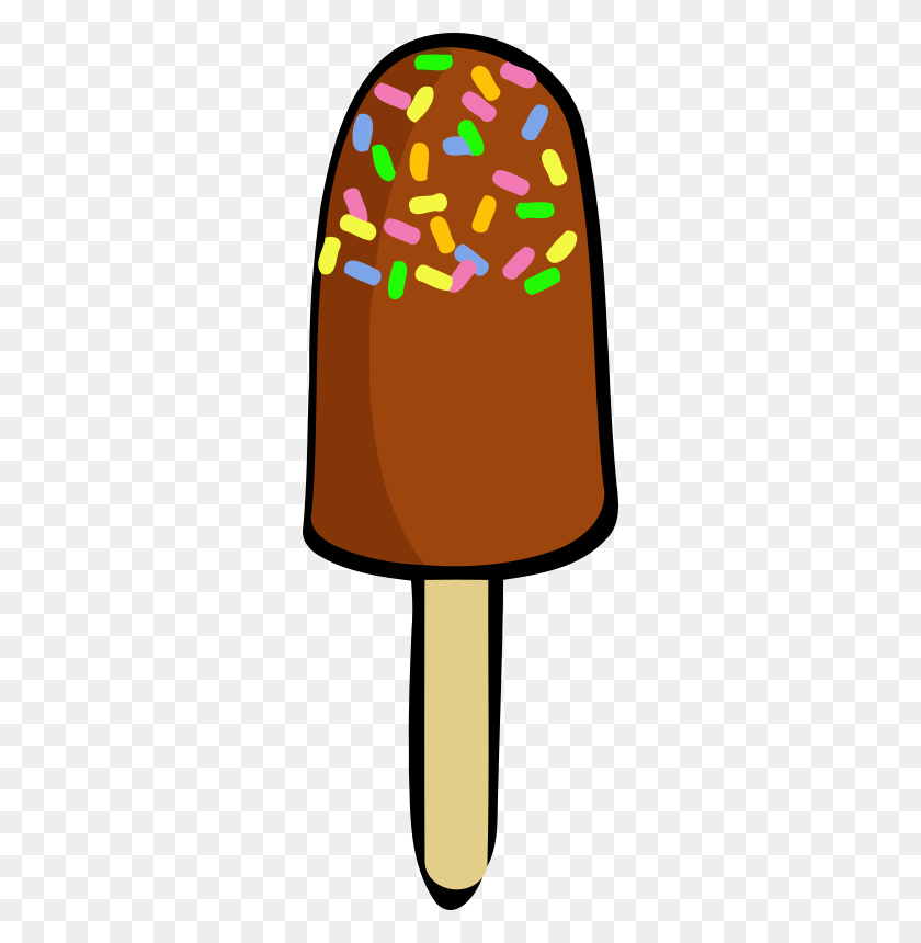 288x800 Совок Мороженого - Клипарт Границы Мороженого
