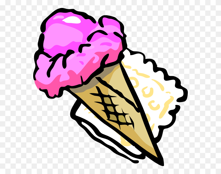 588x600 Ice Cream Seller - Ice Cream Party Clip Art