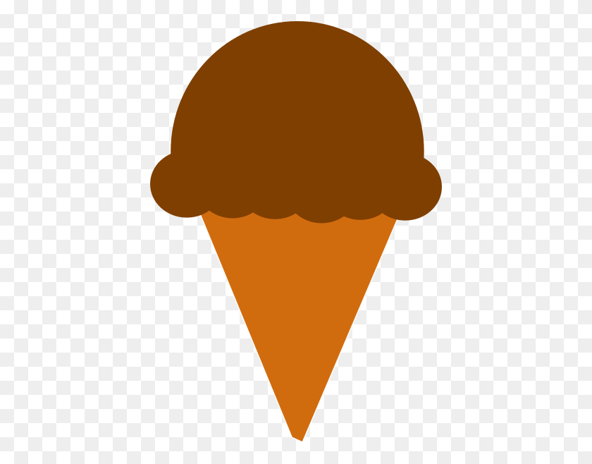 414x598 Ice Cream Silhouette Clip Art - Chocolate Ice Cream Clipart