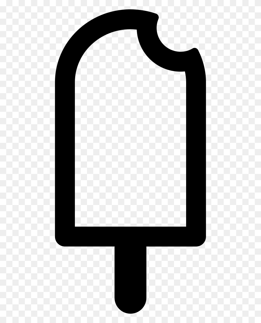 487x980 Ice Cream Stick With Bite Png Icon Free Download - Bite Mark PNG