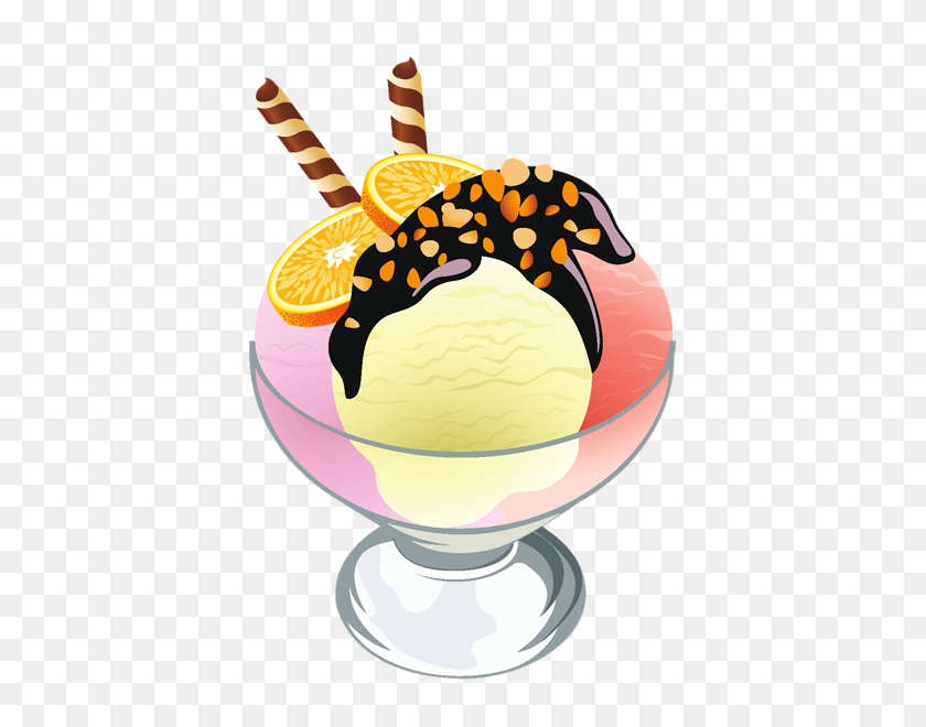 434x600 Мороженое С Фруктами - Мороженое С Фруктами, Клипарт Бесплатно