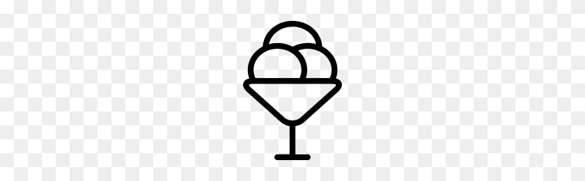 200x200 Ice Cream Sundae Icons Noun Project - Мороженое С Фруктами В Png