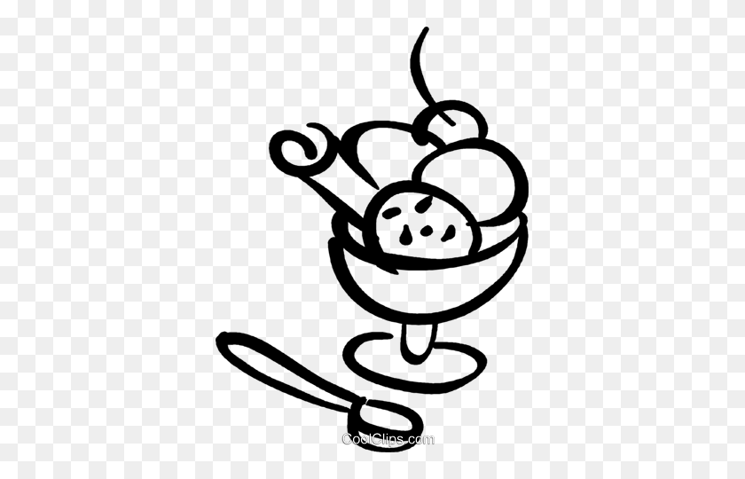 353x480 Мороженое С Фруктами И Мороженым Роялти Бесплатно Векторные Иллюстрации - Мороженое С Фруктами Клипарт