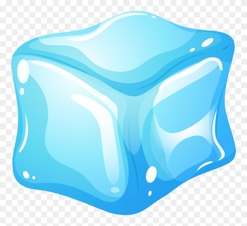 6136x5585 Ice Cube Blue Png Clip Art - Ice Cube PNG