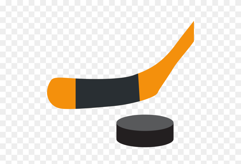 512x512 Ice Hockey Emoji - Hockey Stick And Puck Clipart