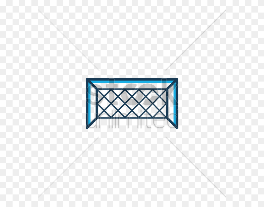 600x600 Ice Hockey Goal Post Vector Image - Goal Post Clipart
