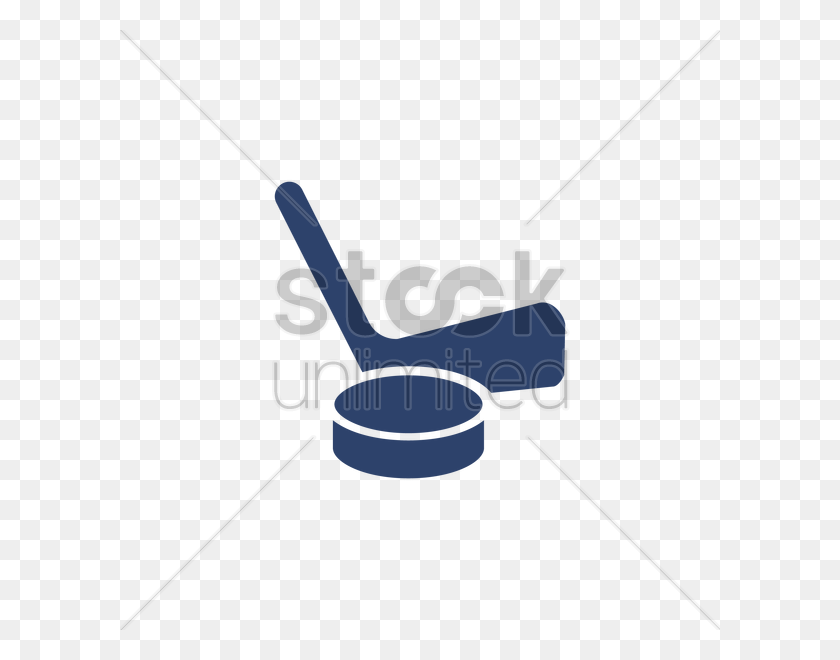 600x600 Ice Hockey Stick And Puck Vector Image - Hockey Stick Clipart