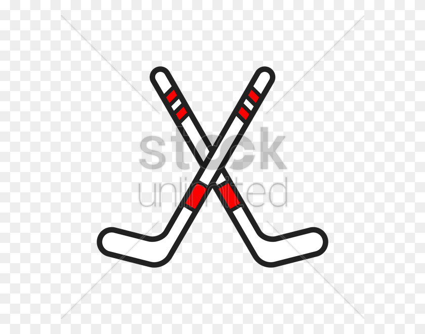 600x600 Ice Hockey Sticks Vector Image - Hockey Stick Clipart