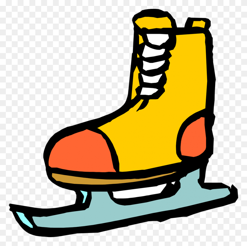 958x952 Ice Skate Clipart Group With Items - Rubric Clipart