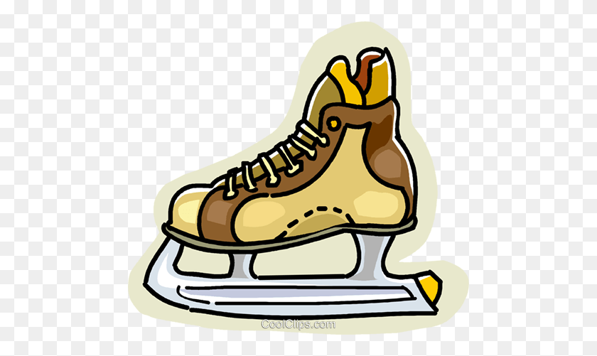 480x441 Ice Skate Royalty Free Vector Clip Art Illustration - Free Ice Skating Clipart
