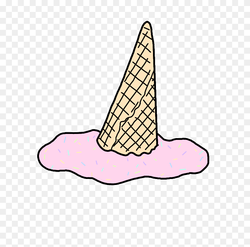 768x768 Icecream Ice Cream Melt Cone Sprinkles Summer Summervib - Melt Clipart