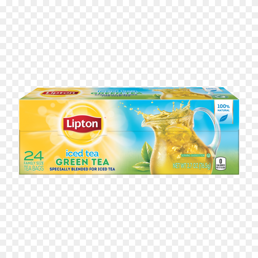 Iced Green Tea Family Size Tea Bags - Tea Bag PNG