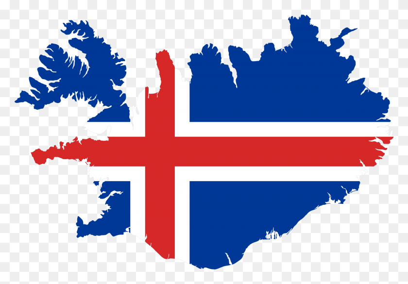 2400x1618 Iceland Flag Map Icons Png - Map Clipart PNG