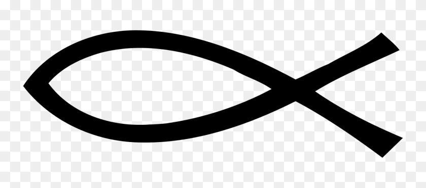 1280x512 Ichthys Symbol - Christian Symbols Clip Art