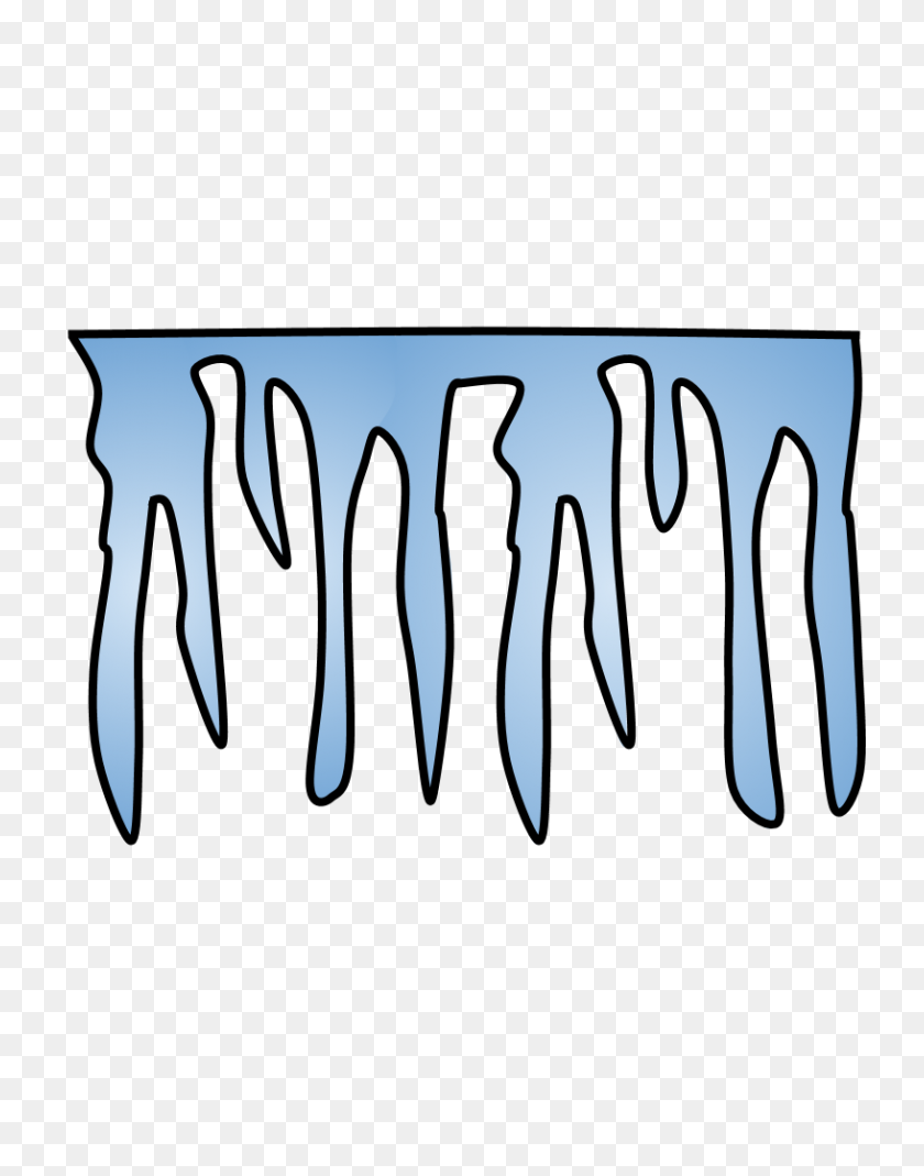816x1056 Icicles Clipartshare - Icicle PNG