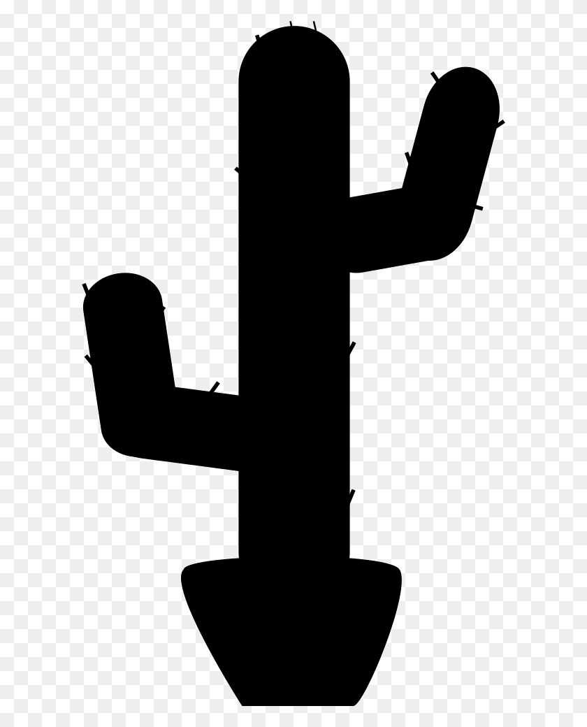 606x980 Icon Cactus Png Icon Free Download - Cactus Black And White Clipart