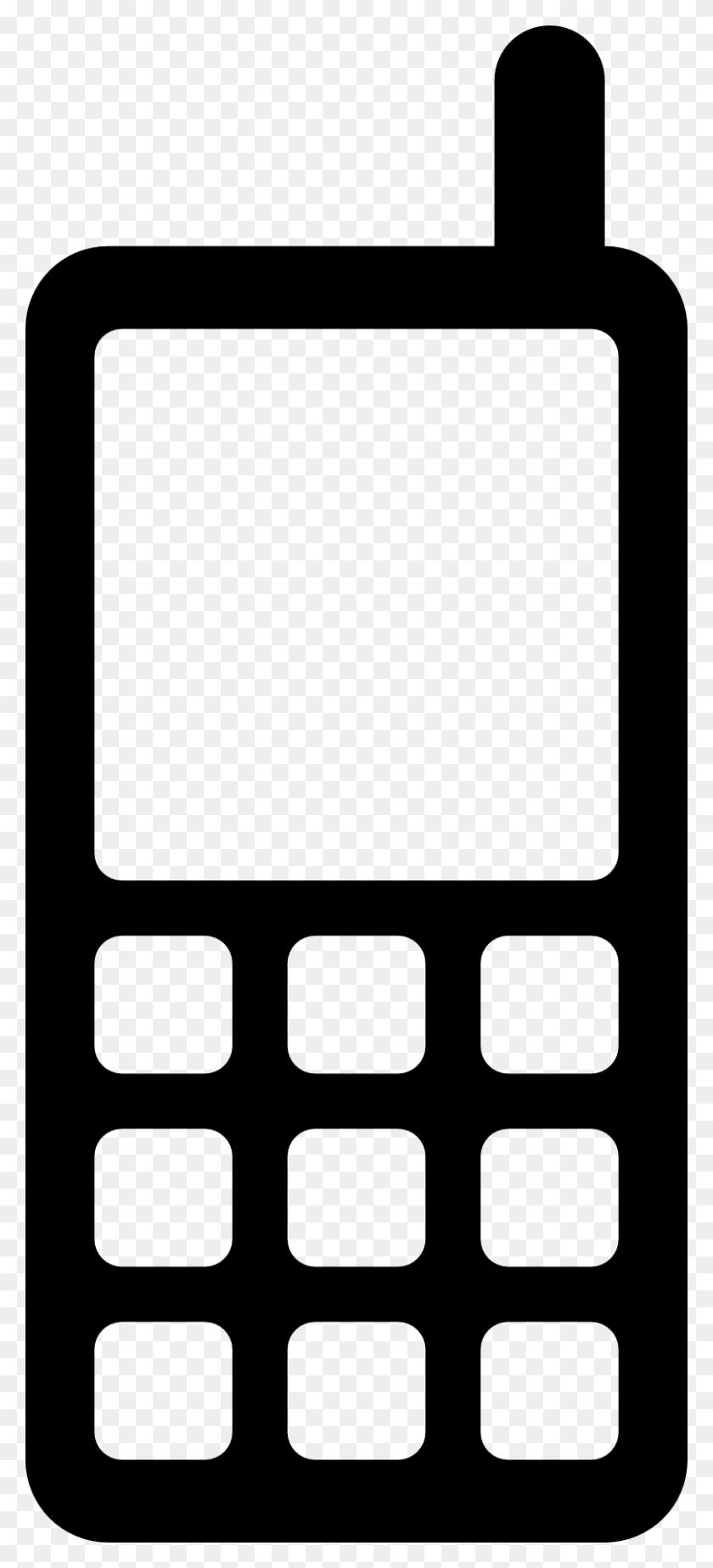 800x1833 Значок Сотового Телефона Вектор - Телефон Вектор Png