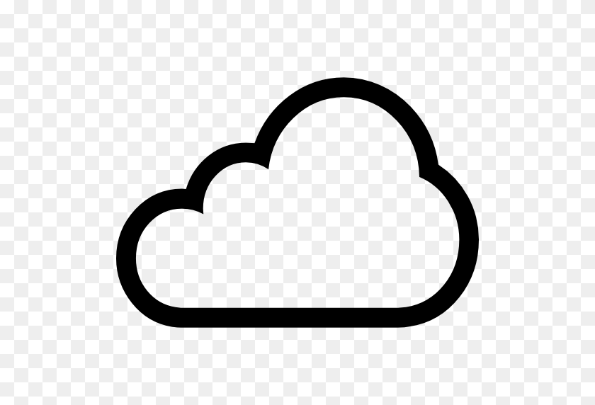 512x512 Icon Cloud Outline Download - Cloud Outline PNG