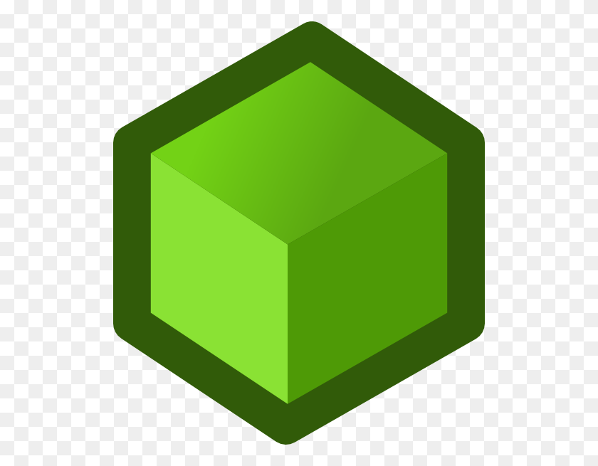 522x595 Icon Cube Green Clip Art Free Vector - Cube Clipart