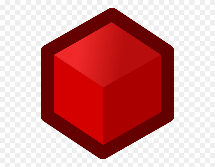 522x595 Icon Cube Red Clip Art Free Vector - Cube Clipart