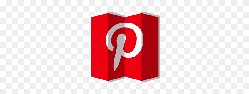 256x256 Icon Folded Social Media Iconset Designbolts - Pinterest Icon PNG