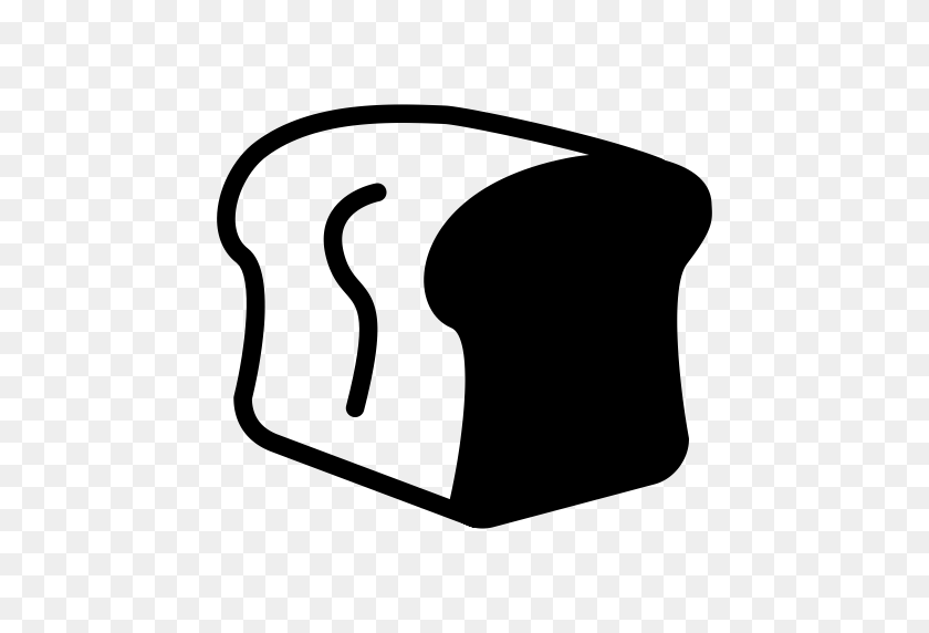 512x512 Icon, Food, Bread Icon With Png And Vector Format For Free - Loaf Of Bread Clipart Black And White