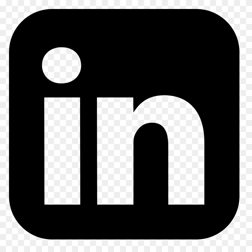1600x1600 Icon Linkedin - April Clipart Black And White
