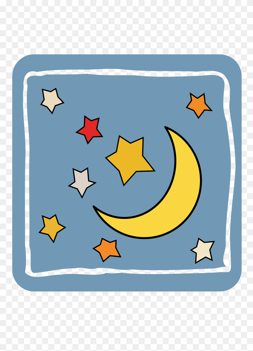 2400x3394 Icon Moon And Stars Icons Png - Moon And Stars PNG