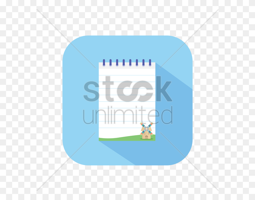600x600 Icon Of A Notepad Vector Image - Notepad Clipart